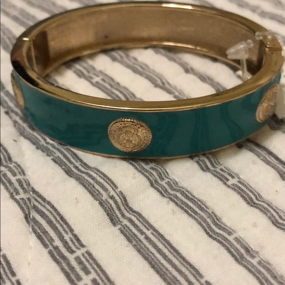 Blue and gold bangle bracelet - Picture 5 of 6